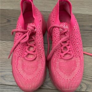 Steve Madden Vibrant Pink Knit Sneakers